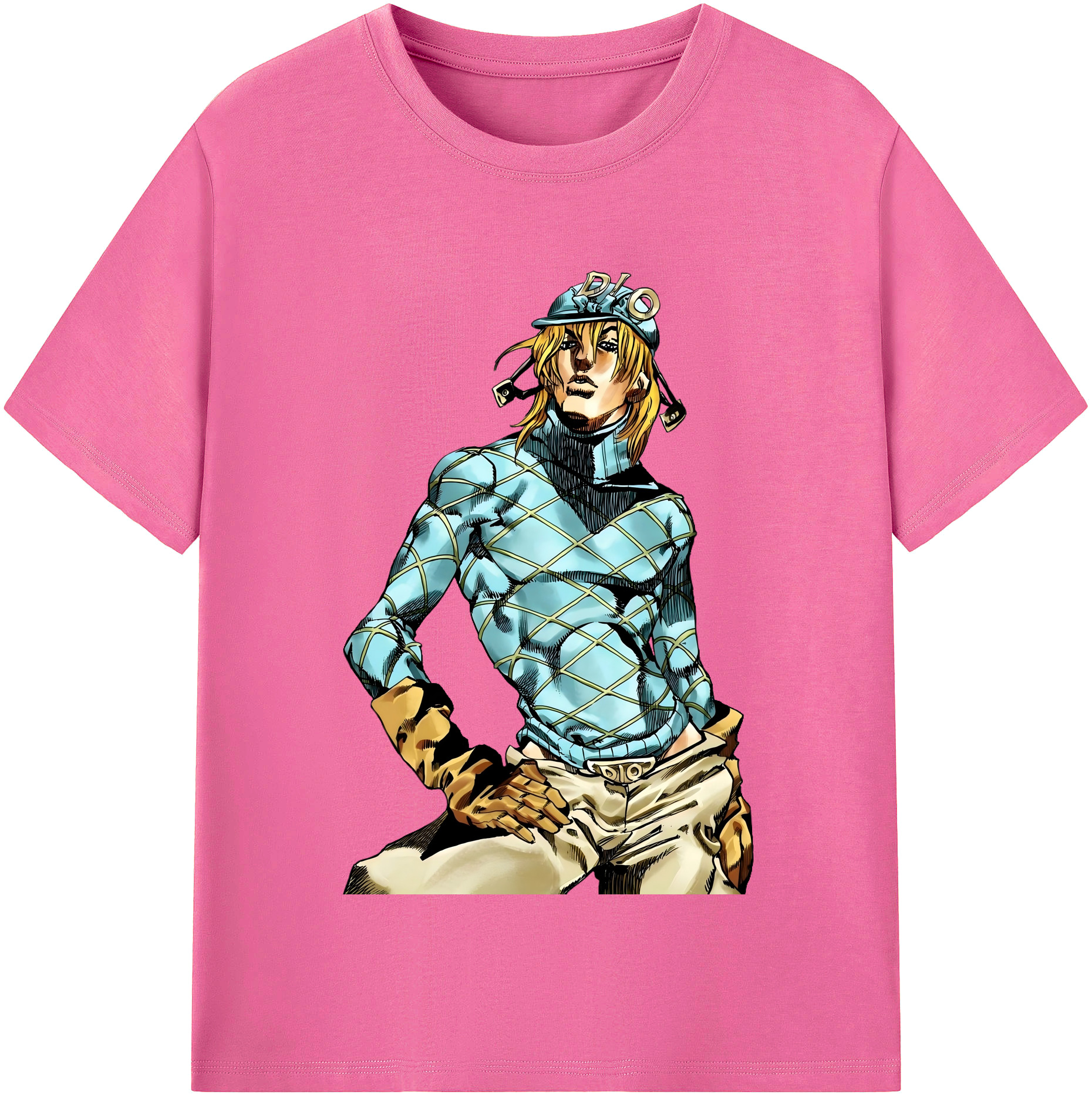（画像用） ジョジョの奇妙な冒険 ディオ?ブランドー JoJo's Bizarre Adventure Dio Brando レディースカジュアルプリントTシャツ（綿100％）